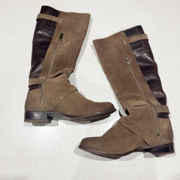 UGG Australia Cydnee Tall Riding Boots Womens 8.5 US Brown Suede Leather - Picture 7 of 10